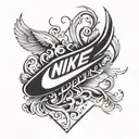 Nike swoosh logo tattoo design idea