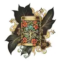 Louis Vuitton pattern tattoo design idea