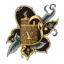 Louis Vuitton pattern tattoo design idea