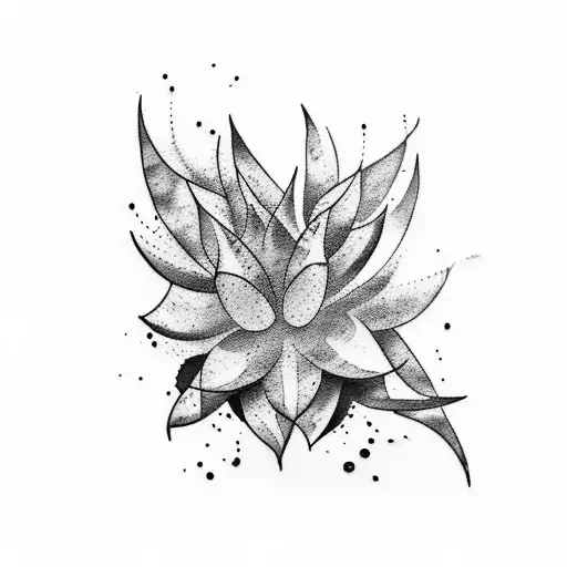 watercolor tattoo aloe tattoo design idea