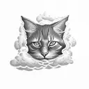 F14 tomcat soaring through the clouds tattoo design idea