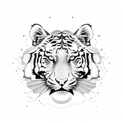 full Body Tiger tattoo design idea