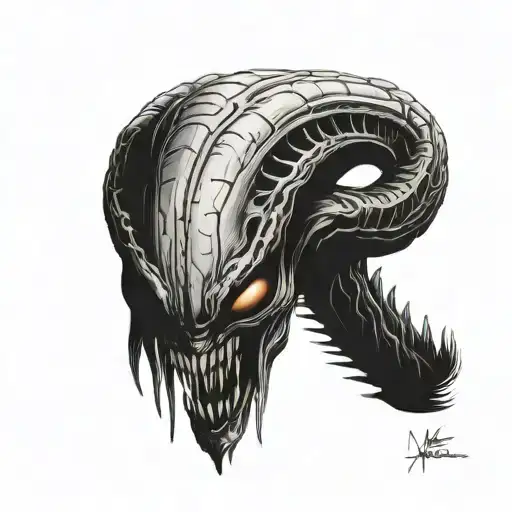 xenomorph 15cm simple tattoo tattoo design idea