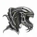 xenomorph 15cm simple tattoo tattoo design idea