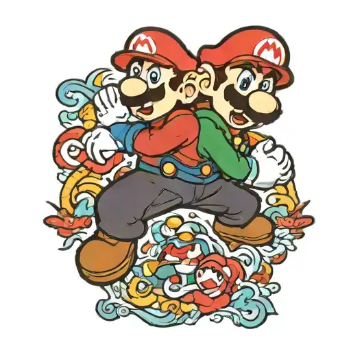 Super Mario tattoo design idea