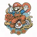 Super Mario tattoo design idea