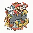 Super Mario tattoo design idea