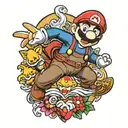 Super Mario tattoo design idea