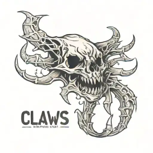 claws ripped skin on chest and a quote inside tattoo design idea