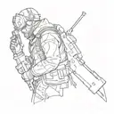 metro 2033 character tattoo design idea