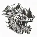 motorcycle helmet, live, freedom, mountains, road tattoo design idea