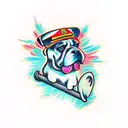 dog bone tattoo design idea