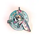 dog bone tattoo design idea