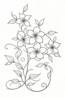 floral vines going tattoo design idea