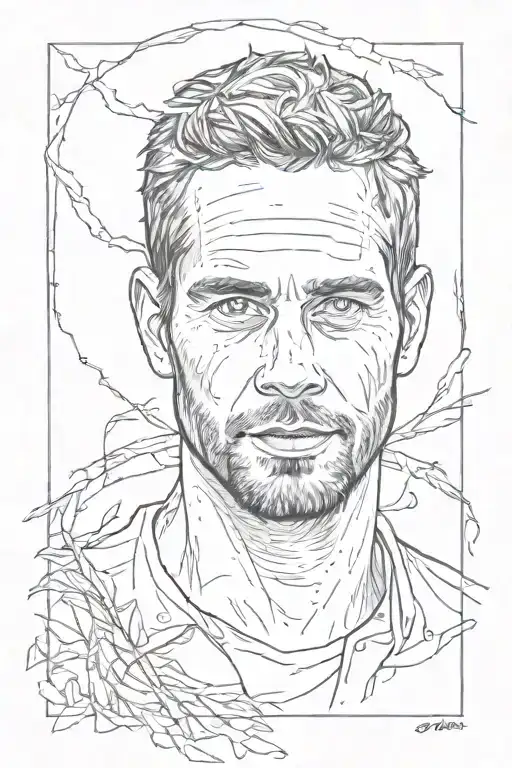 paul walker tattoo design idea