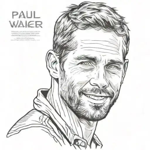 paul walker tattoo design idea