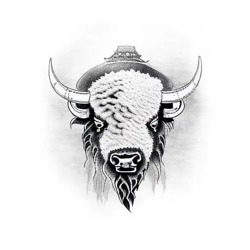 bison  tattoo design idea