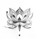 koi fish lotus  tattoo design idea