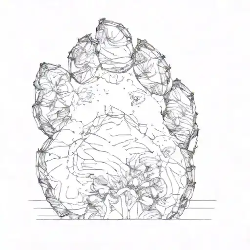 a dog's paw tattoo design idea