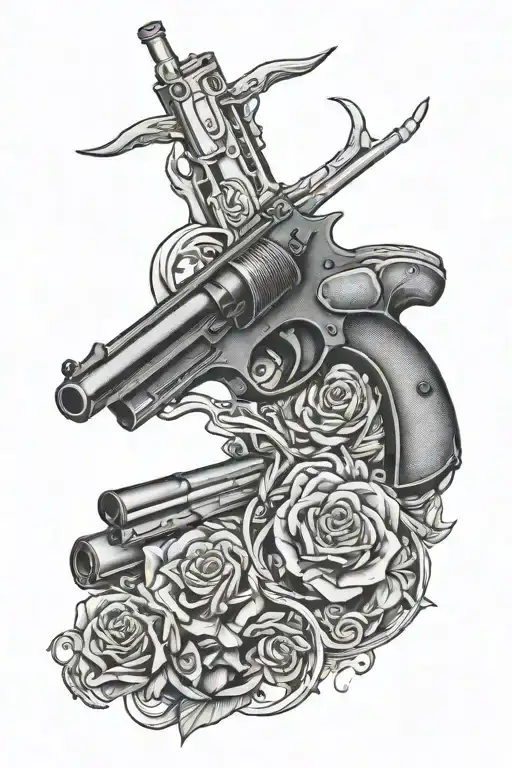 guns tattoo design idea