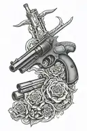 guns tattoo design idea