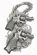 guns tattoo design idea