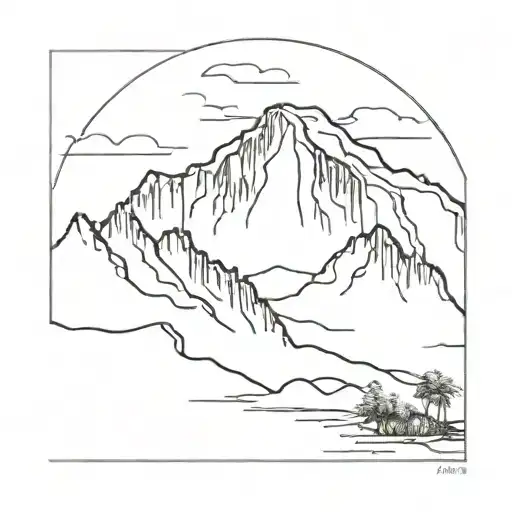 Kilimanjaro mountain tattoo design idea