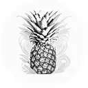 pineapple tattoo design idea
