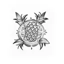 pineapple tattoo design idea