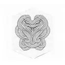 hex snakeskin two layer  tattoo design idea