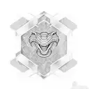 hex snakeskin two layer  tattoo design idea