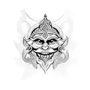 little bali barong  tattoo design idea