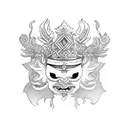little bali barong  tattoo design idea