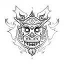 little bali barong  tattoo design idea