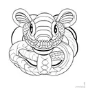fineline dotwork simple snake  tattoo design idea