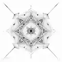 geometric mandala simple tattoo design idea