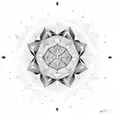 geometric mandala simple tattoo design idea