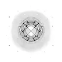 symbol circle with dot torn tattoo design idea