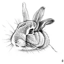 a book read by a rabbit wearing a magicians hat tattoo design idea