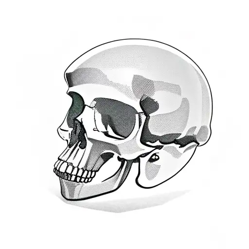 skull in NASA helmet tattoo design idea