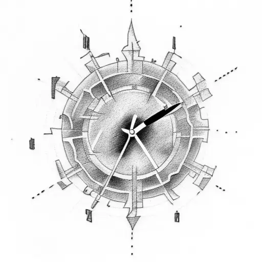 doomsday clock comic art tattoo design idea
