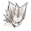 Vegeta with saiyan logo tattoo design idea
