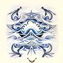 Ocean Sky tattoo design idea