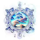 Ocean Sky tattoo design idea