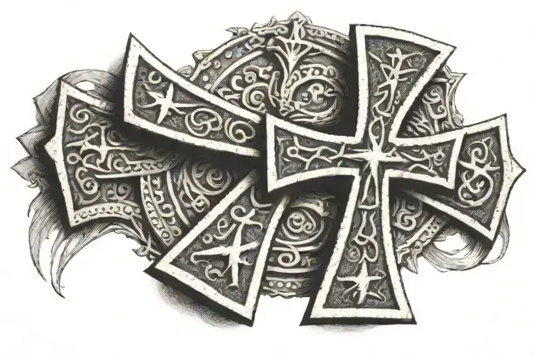 iron cross  tattoo design idea