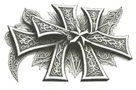 iron cross  tattoo design idea