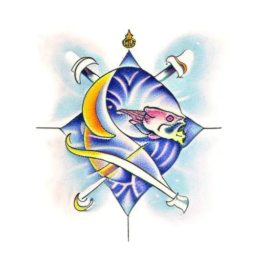 Astrology, pisces & taurus & cancer signs  tattoo design idea