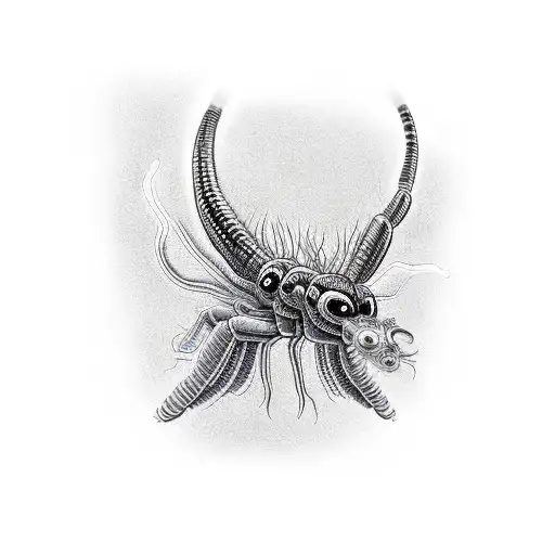 Centipede scary tattoo design idea