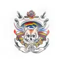 chihuaua mix tattoo design idea