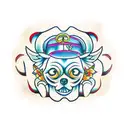 chihuaua mix tattoo design idea